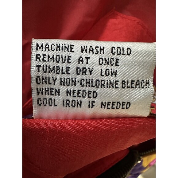 Vintage 90s Colorblock Windbreaker Jacket Abstract Print Zip Small Baroque - Picture 4 of 6